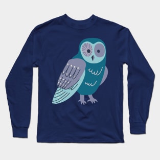 Stylized Owl - graphic owl design by Cecca Designs Long Sleeve T-Shirt